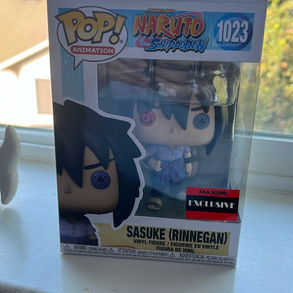 Naruto Funko Pop of Sasuke Uchiha with Rinnegan